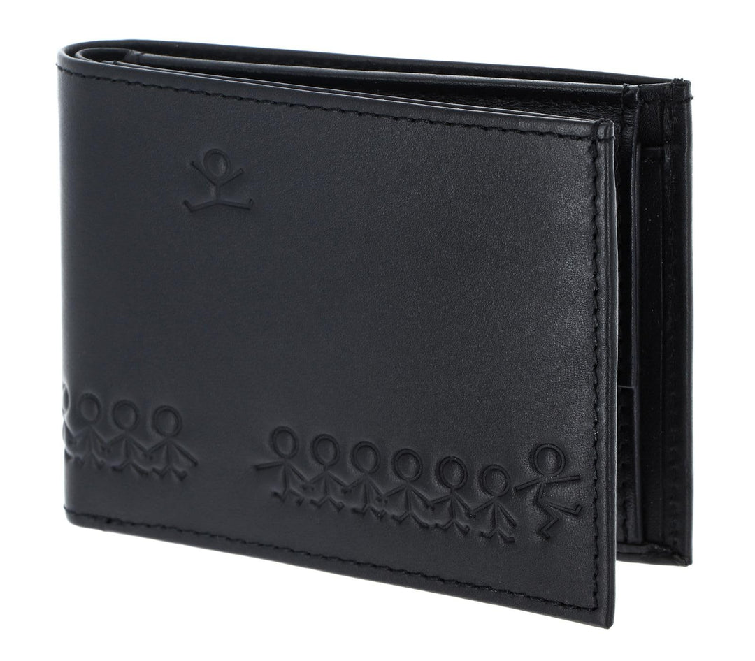 Oxmox Geldbörse Leder Leather Pocketbörse Jumping-Jack Embossed Black, Jumping-jack Embossed Black
