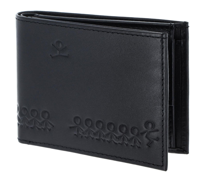 Oxmox Geldbörse Leder Leather Pocketbörse Jumping-Jack Embossed Black, Jumping-jack Embossed Black