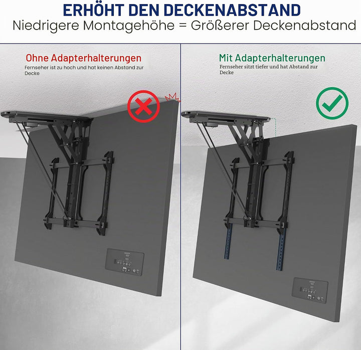 VIVO Vertikale VESA-Erweiterungsplattenhalterungs-Kit für Fernseher mit niedrigem VESA-Muster, passe