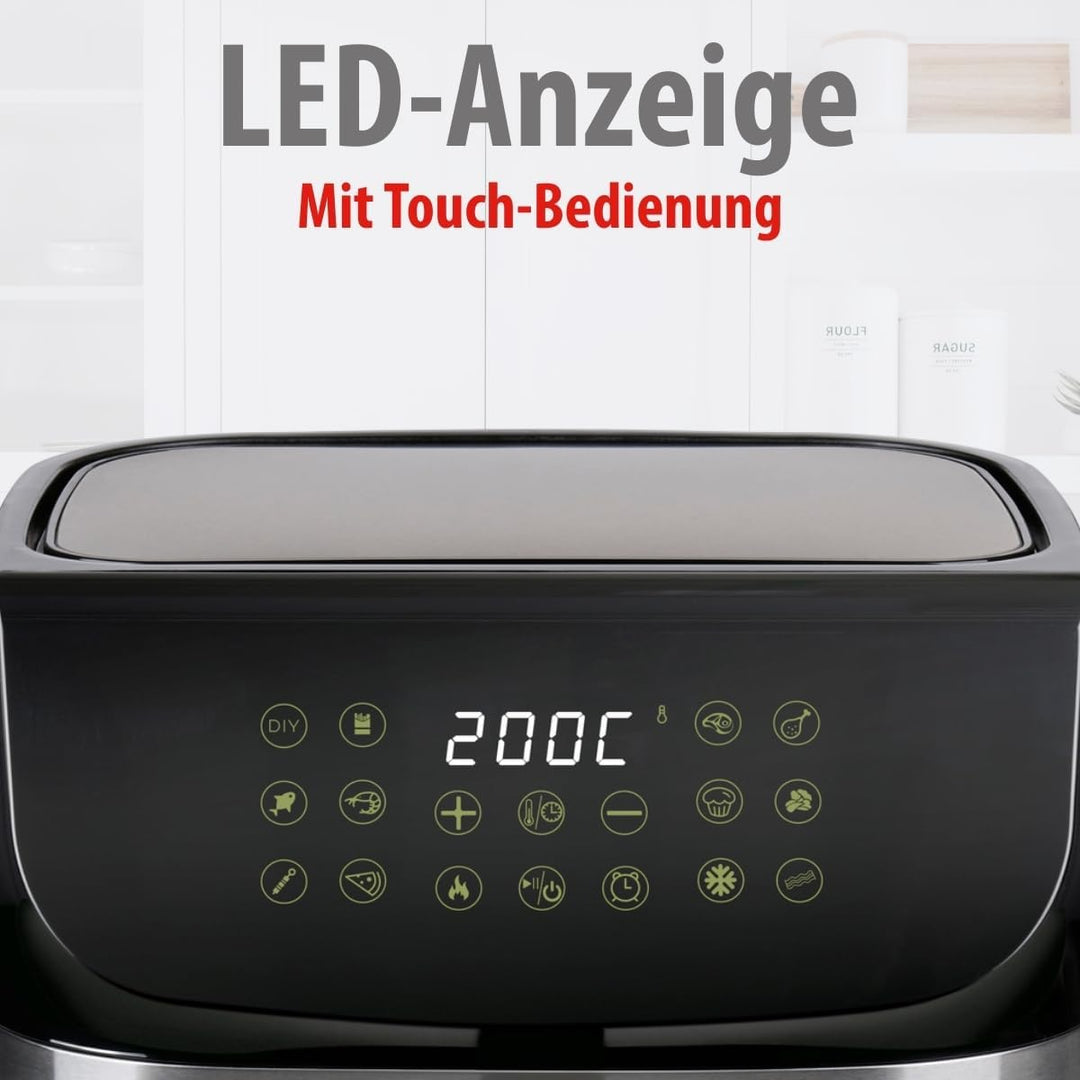 alpina Heissluftfritteuse 9L - Airfryer XXL - Air Fryer mit Digitalem Display - Heissluftfritteuse m