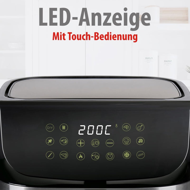 alpina Heissluftfritteuse 9L - Airfryer XXL - Air Fryer mit Digitalem Display - Heissluftfritteuse m