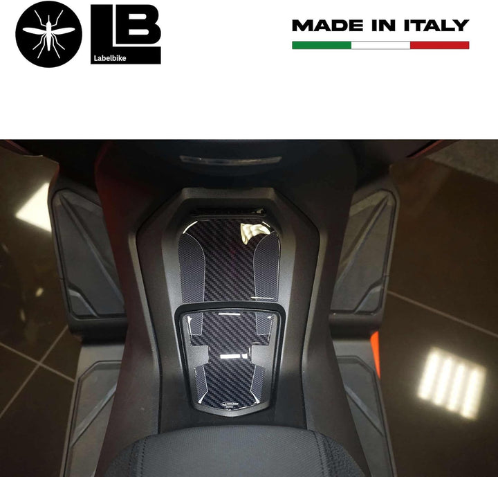 labelbike - 3D Harz Aufkleber Fussstütze und Türschutz kompatibel mit Honda Forza 125 2022-23 Trittb
