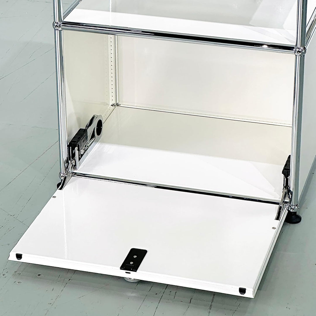Klapptür 350x350 9010 Reinweiss mit Montageset kompatibel mit USM | Passend für USM Haller · Stahl p