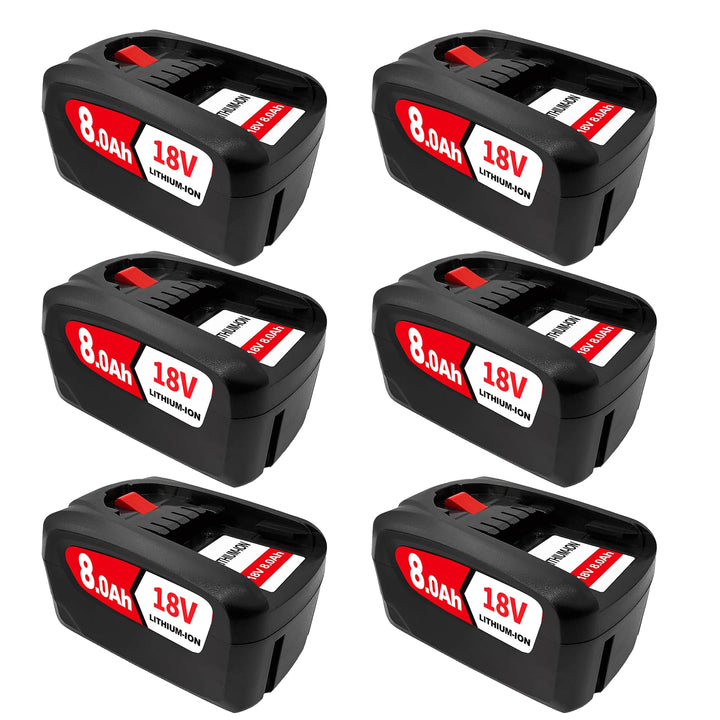 6PCS 18V 8.0Ah Kompatibel mit für Bosch 18V Akku Ersatz für Bosch Akku PBA PSB PSR Li-ion Home and G