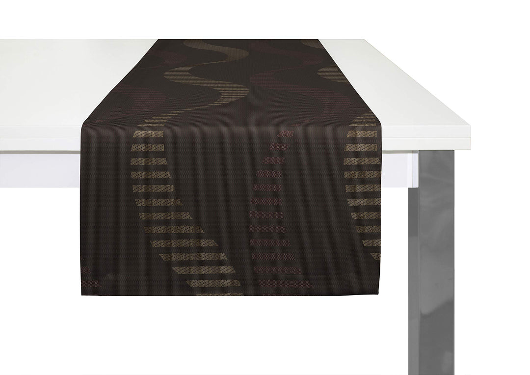 Wirth Tischläufer Lupara, Polyester, Braun, 40 x 150 cm Braun 40 x 150 cm, Braun 40 x 150 cm
