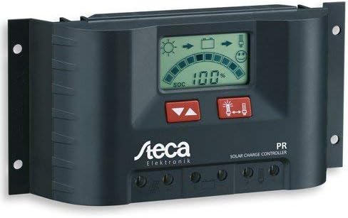 Steca PR2020 2020 Solarladeregler mit LCD Display und Lastausgang für 12 V Verbraucher bis 20 A