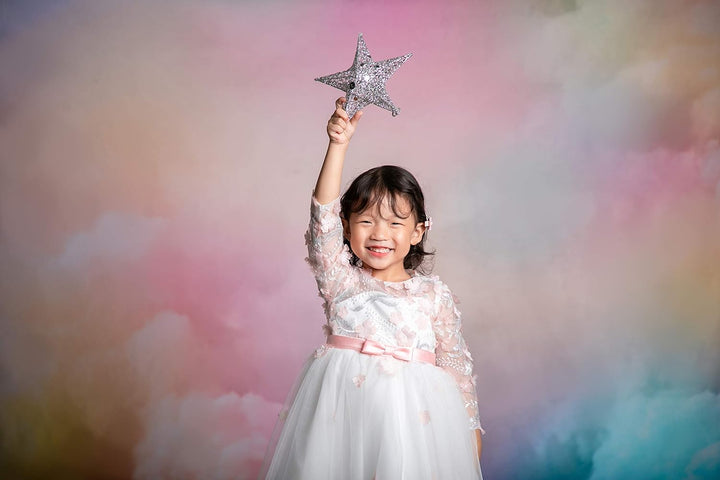 Kate Hintergründe 2.2x1.5m Sky Clouds Fotografie Hintergründe Sweet Girl Verträumte Regenbogenfarben