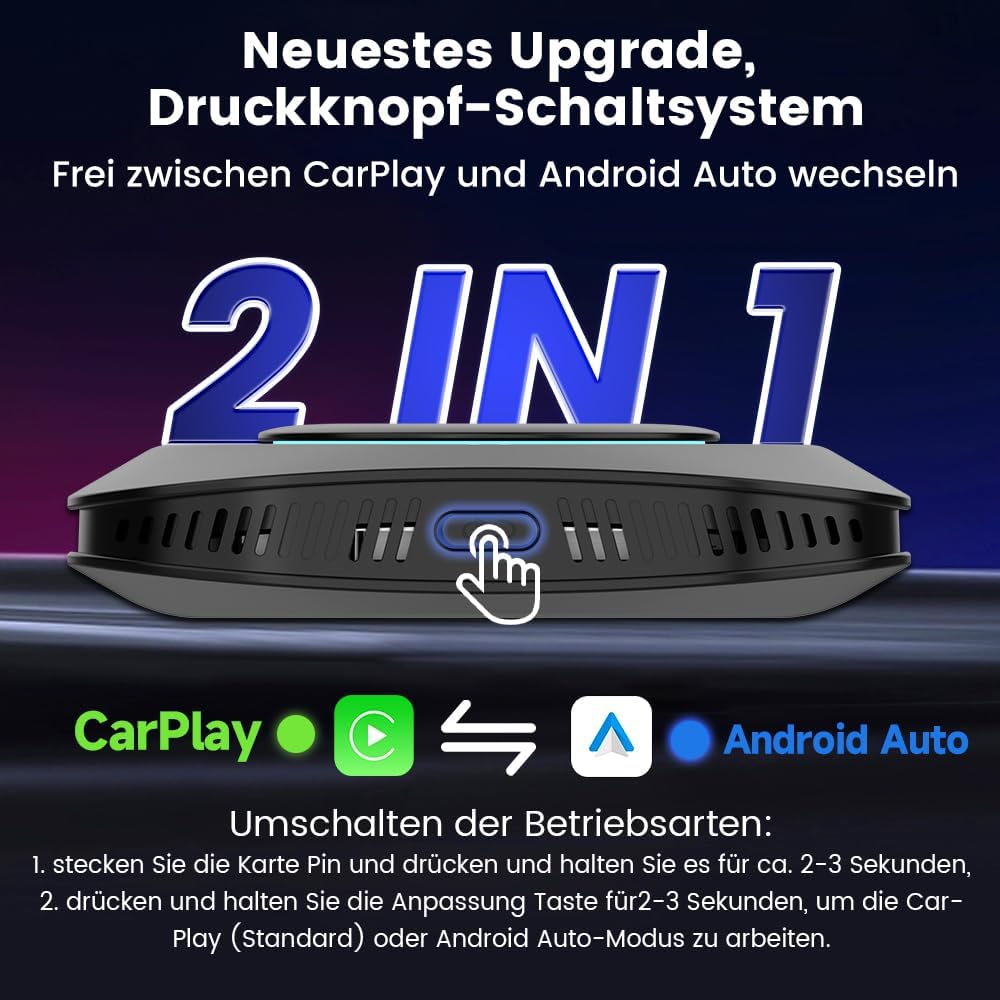 CarlinKit Android 13.0 AIBox Adapter - Wireless CarPlay&amp;Android Auto, 4GB+64GB Android 13.0 Standalo