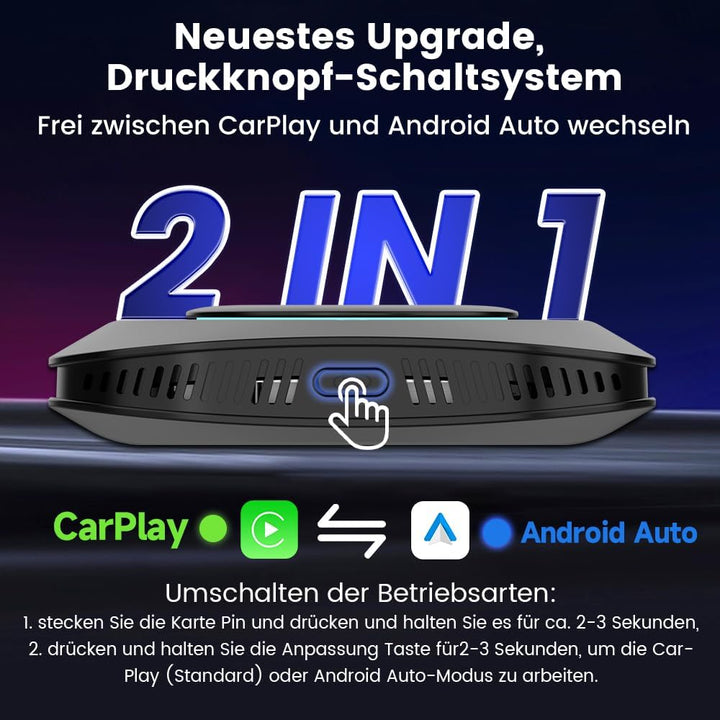 CarlinKit Android 13.0 AIBox Adapter - Wireless CarPlay&amp;Android Auto, 4GB+64GB Android 13.0 Standalo