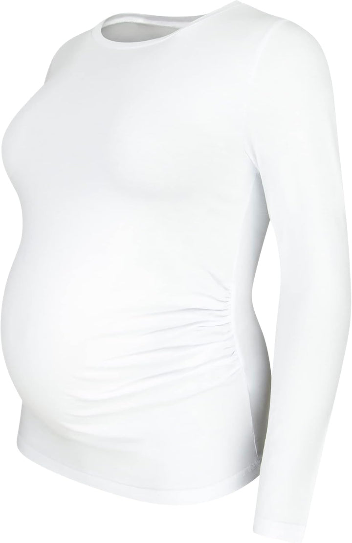M.M.C. Umstandsshirt 3er Set unifarben Umstandsmode Schwangerschaft Schwangerschaftsshirt, Langarm M