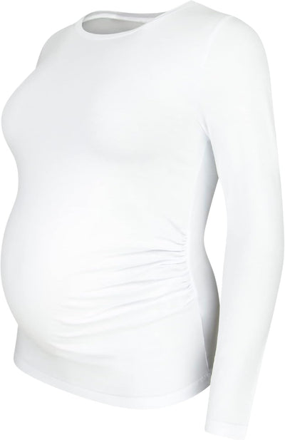 M.M.C. Umstandsshirt 3er Set unifarben Umstandsmode Schwangerschaft Schwangerschaftsshirt, Langarm S