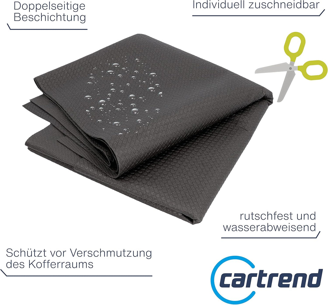 cartrend Kofferraummatte, Antirutschmatte, Schmutzfangmatte, universal, wasserdicht, nahtlos, zuschn
