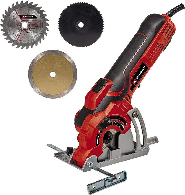 Einhell Mini-Handkreissäge TC-CS 89 (600 W, 7200 min-1, 27 mm Schnitttiefe, 10 mm Sägeblattaufnahme,