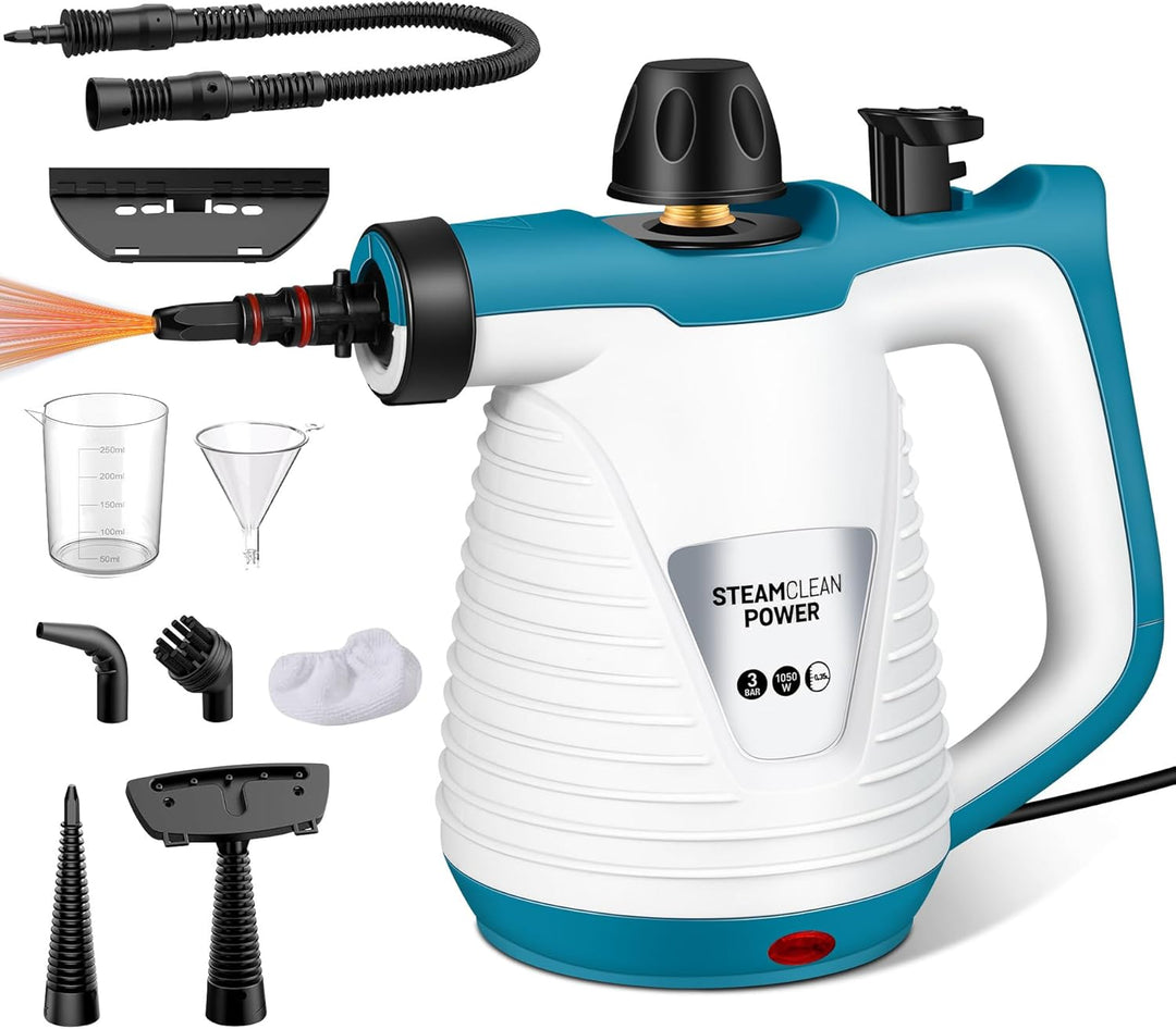 KingSom Dampfreiniger, Dampfreiniger Handgerät mit 9 Zubehörteilen, Steam Cleaner Handheld, Hand Dam