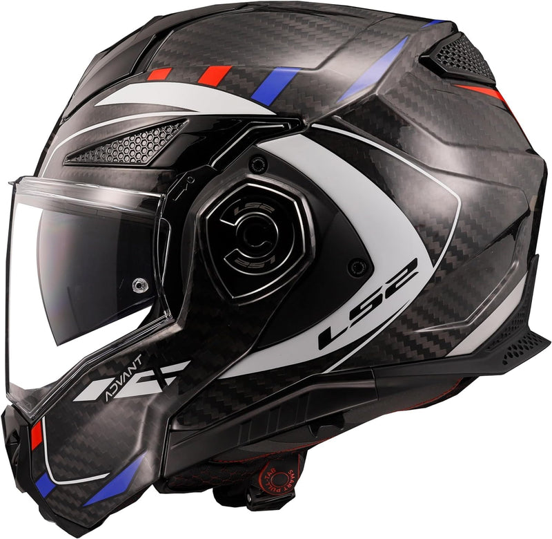 LS2 FF901 Advant X Future Carbon Klapphelm XXL carbon white blue, XXL carbon white blue