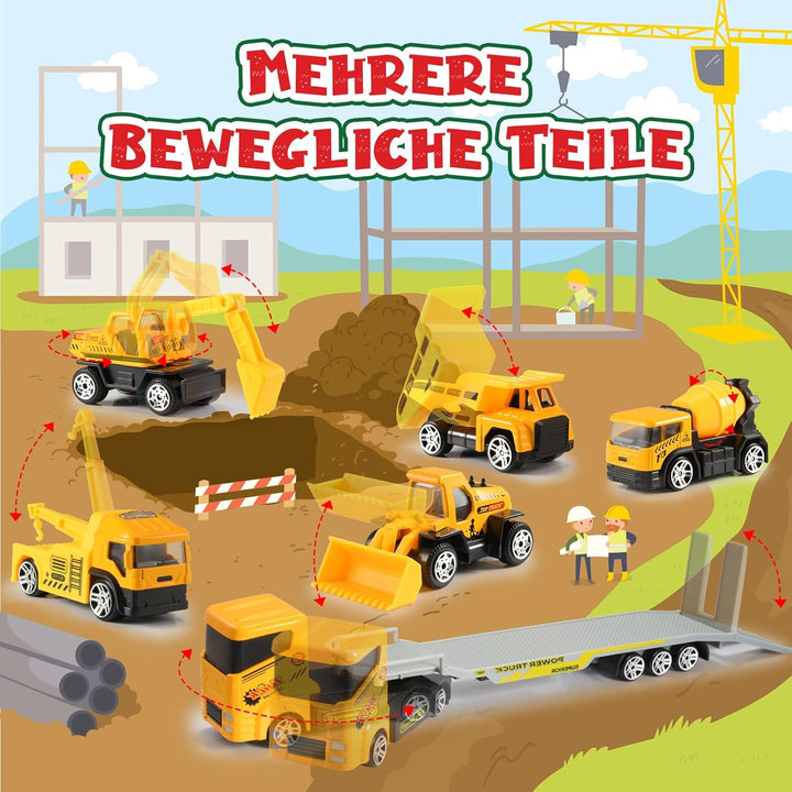 EUCOCO Adventskalender Auto Kinder 2023, Spielzeug ab 2 3 4 5 6 Jahre Junge Weihnachtskalender Kinde