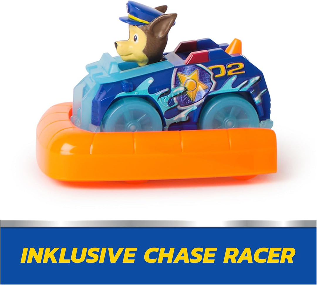 PAW PATROL Pup Squad - Oktopus Spielset mit Rennstrecke, Rampe, Chase Pup Squad Racer und Baby-Tinte