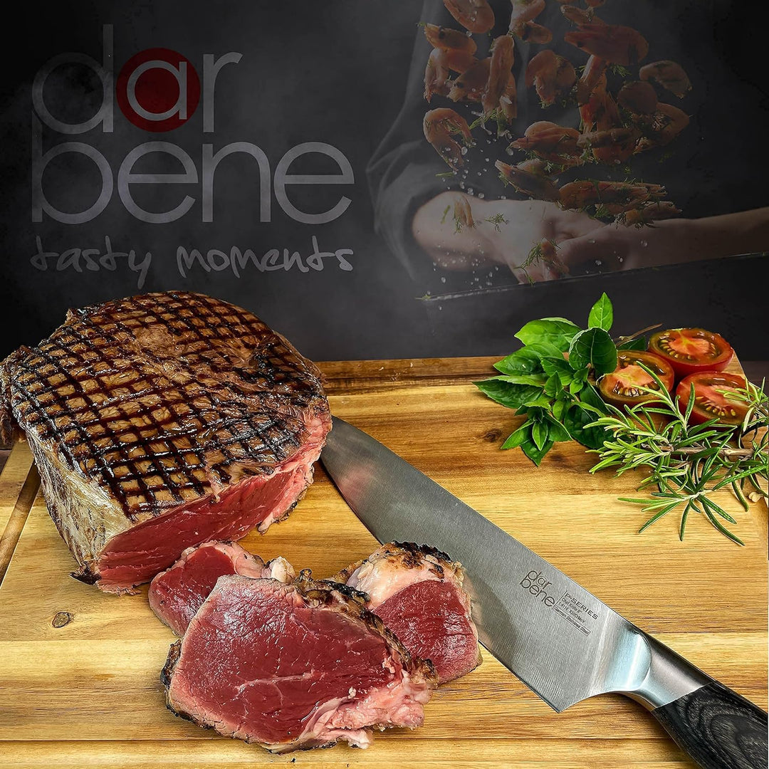 Chefmesser P-Series 20cm Profi Küchenmesser aus deutschem Edelstahl, klassisches Allzweckmesser Koch
