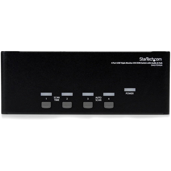 StarTech.com 4 Port Dreifach Monitor DVI USB KVM Switch mit Audio und USB 2.0 Hub - Tripel Monitor K