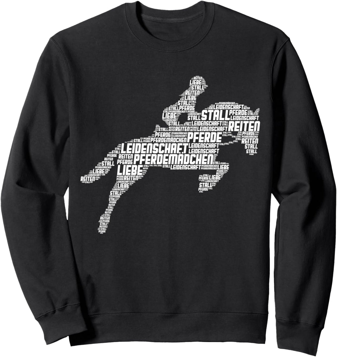 Pferde Mädchen Reiterin Reiten Pferd Sweatshirt
