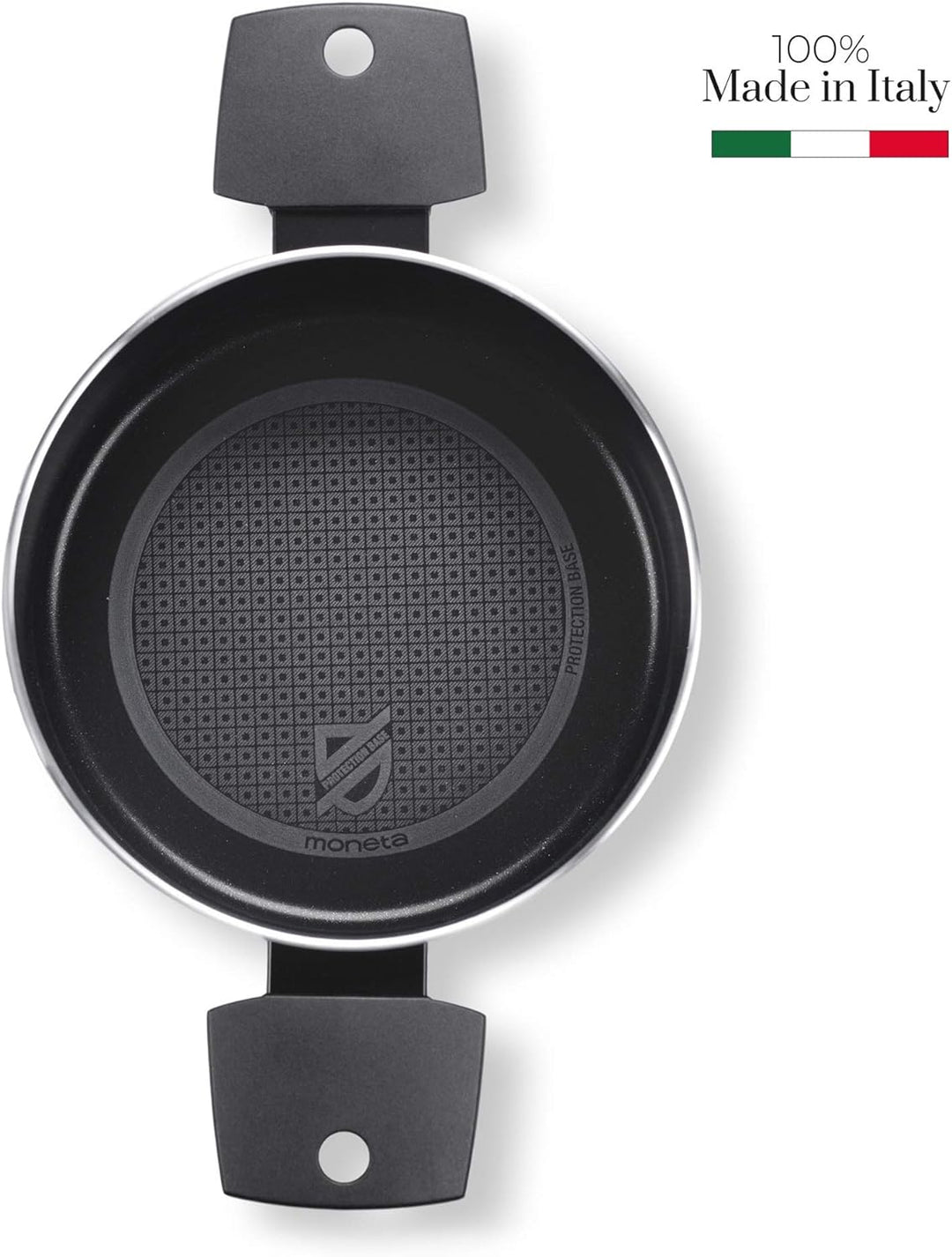 Moneta Recy Kasserolle mit 2 Griffen, 20 cm, Ricla 46 Dosen, Net Induction, schwarz, Körper aus 100%