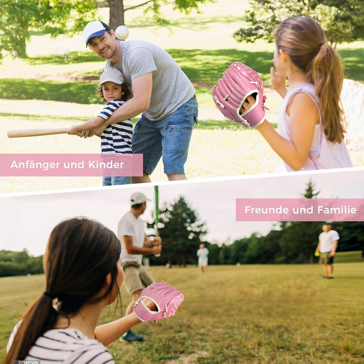 LeapBeast Baseball Handschuhe, Softball Handschuhe mit 1 Ball, Baseball Training Wettbewerb Handschu