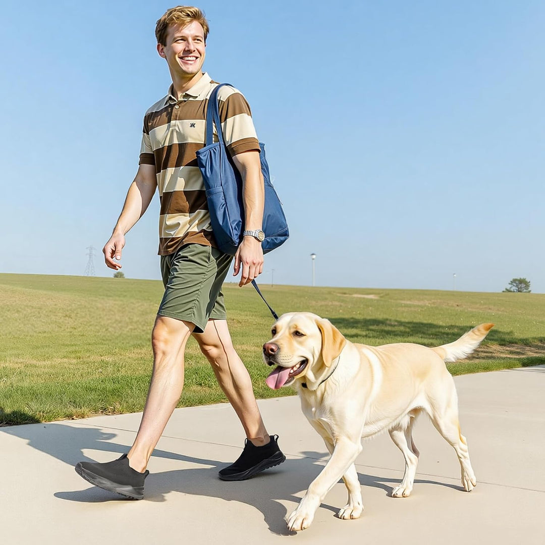 Sosenfer Breite Walkingschuhe Herren Extra Weit Slip On Sneaker rutschfeste Sportschuhe Ohne SchnüRs