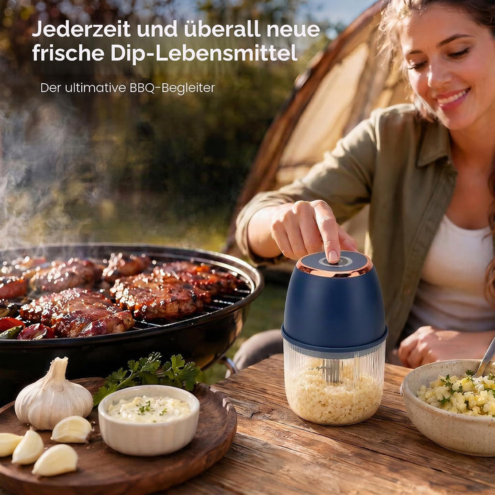 Zerkleinerer Elektrisch 350ml, Gemüsezerkleinerer Zwiebelschneider Elektrisch Multizerkleinerer, 304
