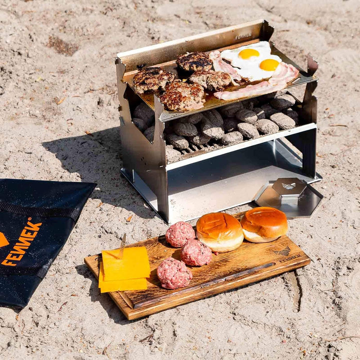 FENNEK 2.0 Tropfschale | Zubehör für den mobilen und steckbaren Holzkohle-Grill aus Edelstahl für Ca