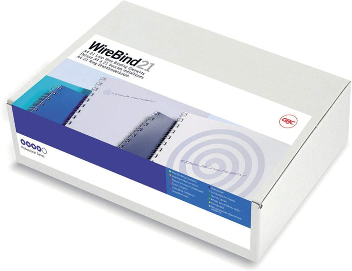 GBC 445516 MultiBind Drahtbinderücken, 10mm, silber, 100 Stück silber 10mm, silber 10mm