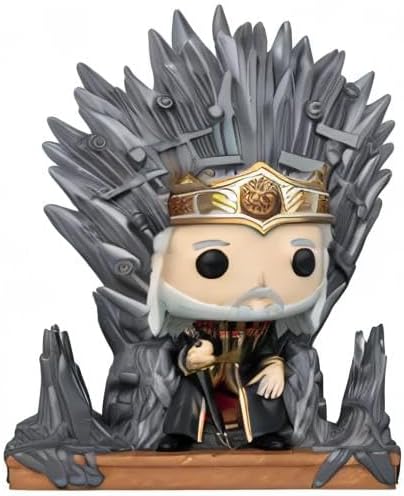 Funko POP! Deluxe: House of The Dragon - King Viserys Targaryen On Throne - Vinyl-Sammelfigur - Gesc