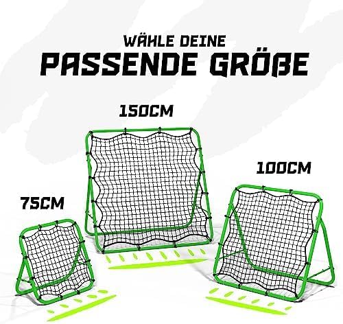 BENTSON Rebounder für Fussball Kinder und Profis I Inkl. Ersatznetz I Robuster Rahmen I Auch für Han