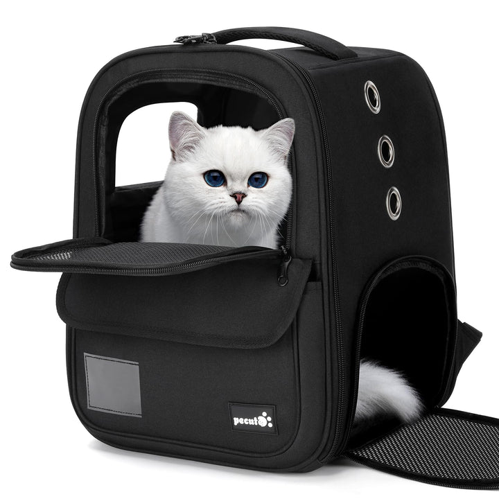 pecute Haustier Rucksack 6kg, Tragbare und Faltbare Katzentasche, Atmungsaktive und Leichte Hundetas