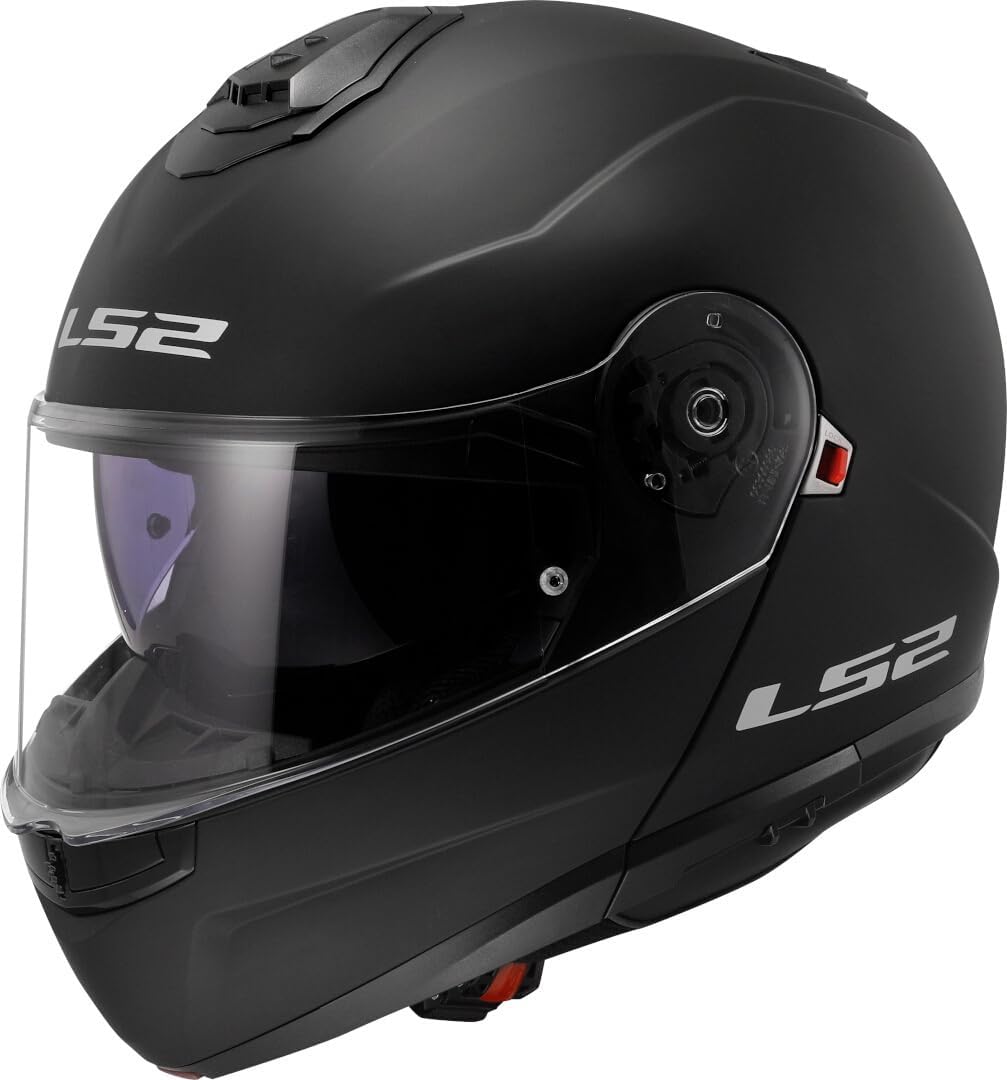 LS2, klapphelme moto STROBE II matt black, XS Matt-schwarz XS, Matt-schwarz XS