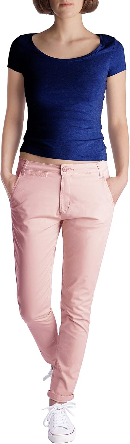 Fraternel Chino Damenhose Stoffhose normal Waist XS Rosa, XS Rosa