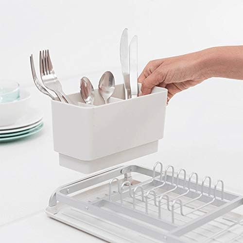 Brabantia Abtropfgestell, Aluminium/Kunststoff, Licht Grau, 13 x 49 x 21.6 cm Kompakt Light Grey, Ko