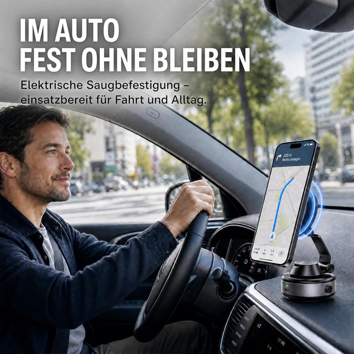 xinrongda Handy Halterung Elektrisch, Selbstansaugende Handyhalterung Auto mit 360° drehbarem Magnet