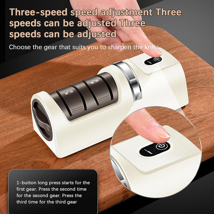 Electric Cutter Sharpener, Automatic Rechargeable Blade, 7.09x2.36x2.36 inches Professional Quick Po