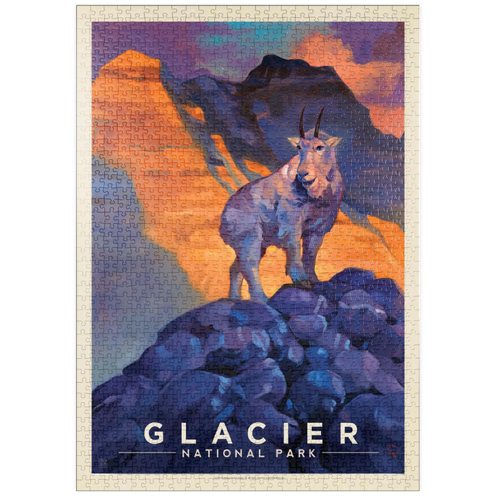 Glacier National Park: Mountain Goat - Premium 1000 Teile Puzzle - MyPuzzle Sonderkollektion von And