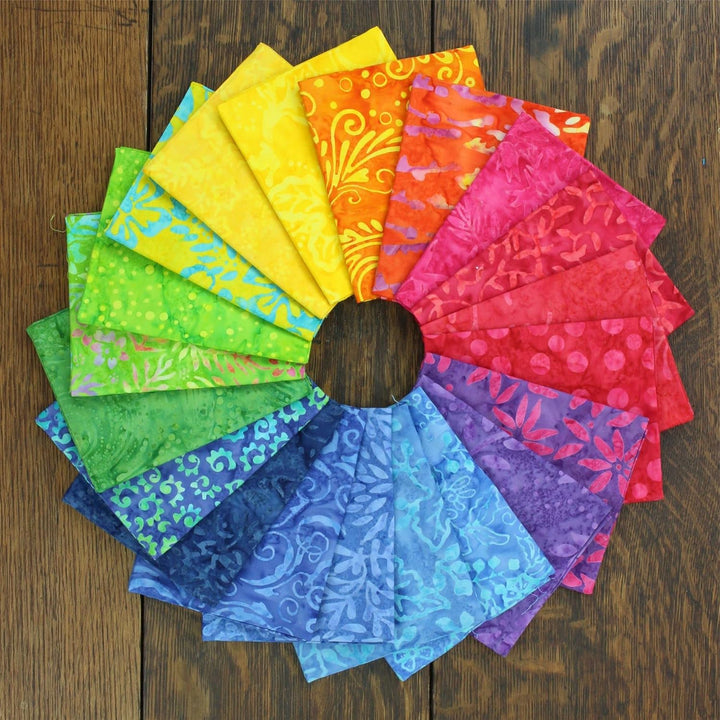LoudElephant Baumwoll-Batik-Stoffbündel – Fat Quarter – Rainbow Treat Regenbogen-leckerli, Regenboge