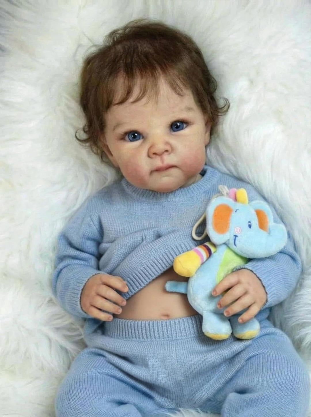 Zero pam Reborn Baby Vollsilikon Lebensecht-48CM Silikon Baby Mädchen, Reborn Puppen Lebensecht, Leb