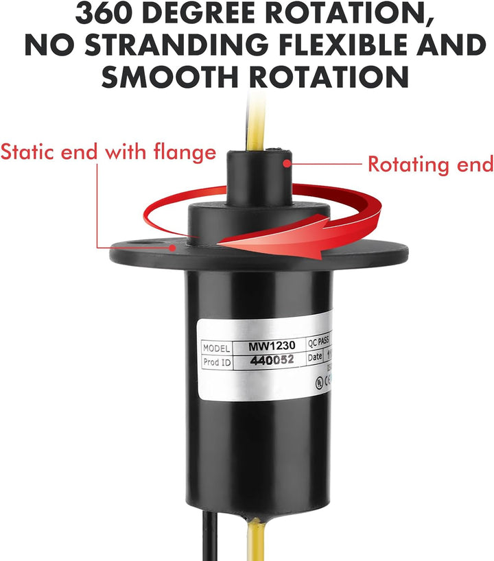 Schleifring, 22 mm Leitfähiger Schleifring Sammelring 30 A 150 U/min 0~600 V AC/DC