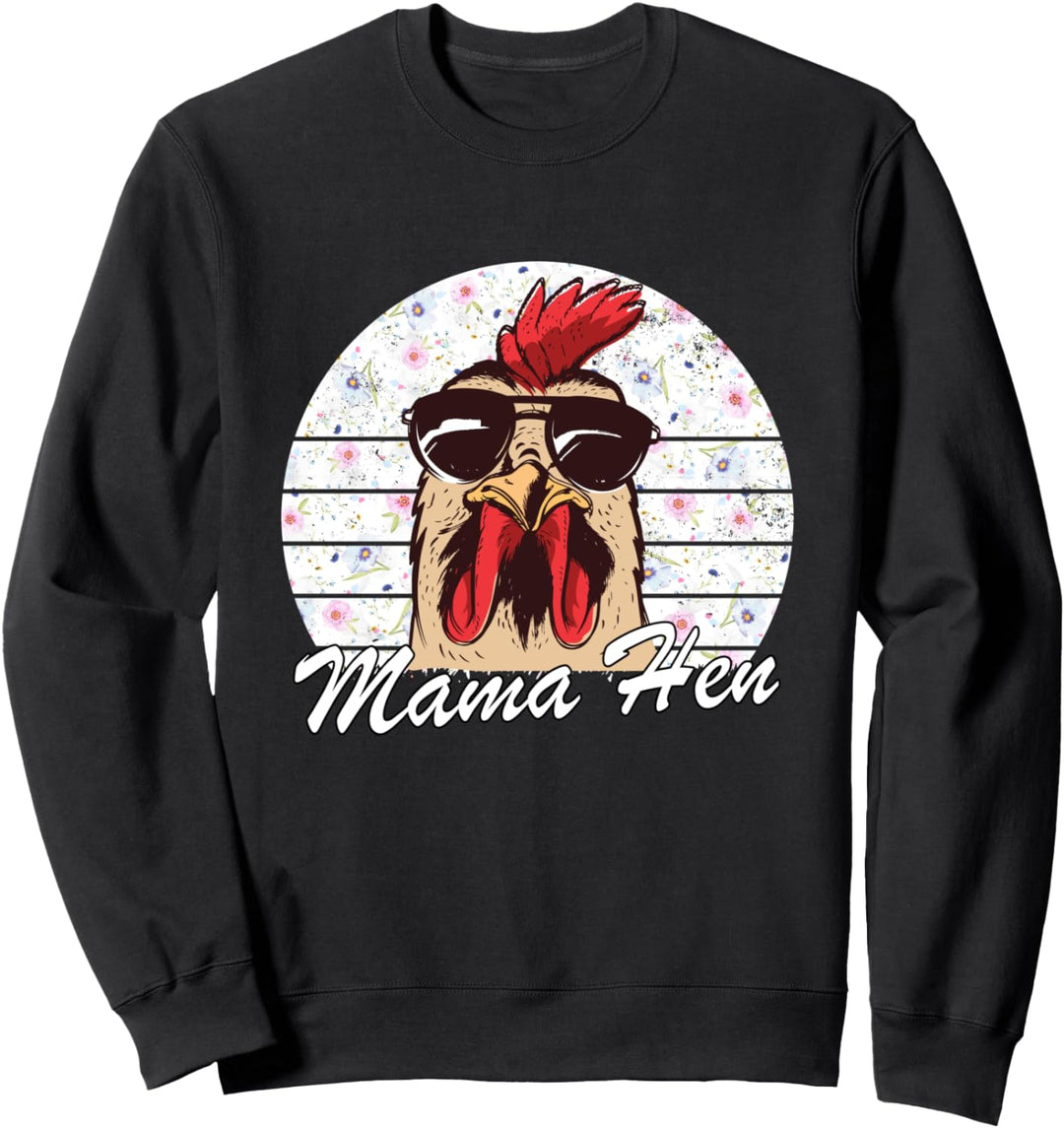 Lustig Hühner Mutter Geschenke Henne Sonnenbrille Huhn Mama Sweatshirt
