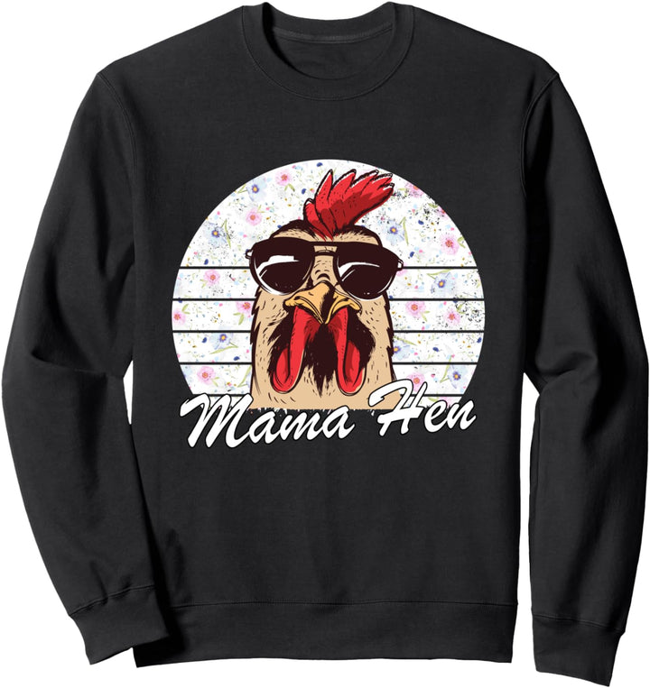 Lustig Hühner Mutter Geschenke Henne Sonnenbrille Huhn Mama Sweatshirt