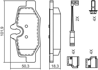 Bosch 986494603 Bremsbelag