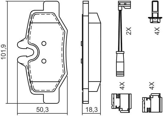 Bosch 986494603 Bremsbelag