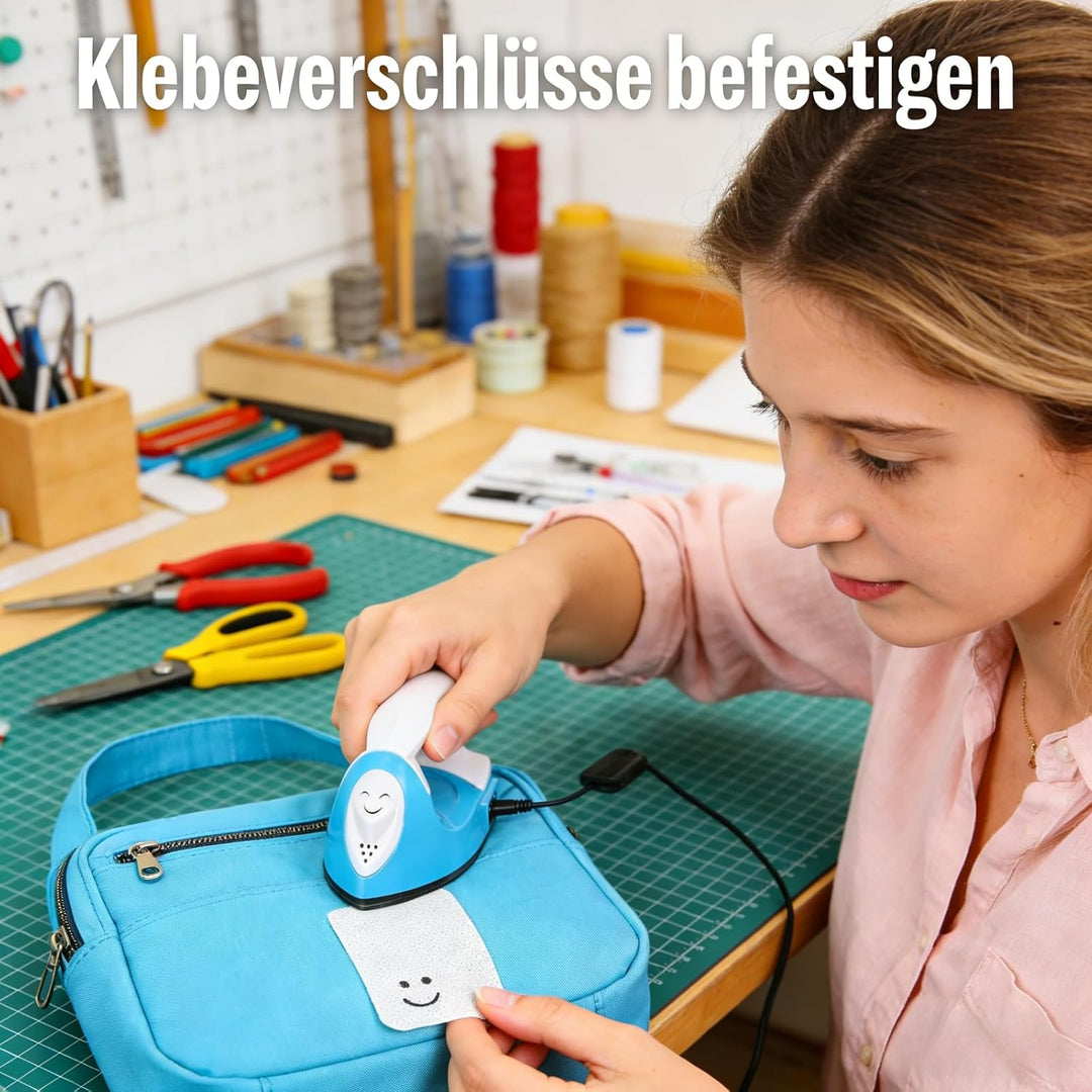 NOLITOY Mini Heisspresse Bügeleisen Tragbar Schnelles Vorheizen Gehäuse Heizplatte DIY Stoff Transfe