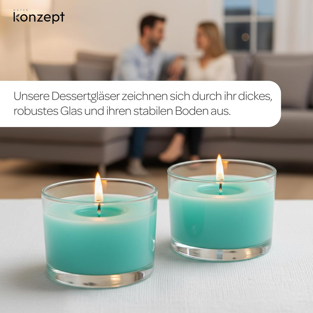 6er Set Kerzengläser 150ml, Kerzen Gläser leer zum Giessen – ideal für Duftkerzen, Wachsgiessen und