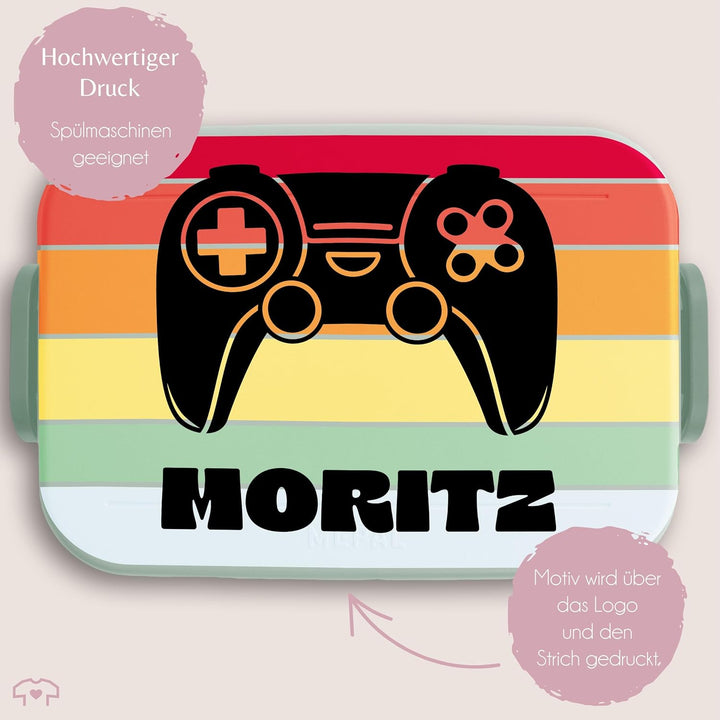 Kinder Bento Box Midi Lunchbox für Mepal Bentobox - Gaming - Controller Gamepad Game - 900 ml - Sage