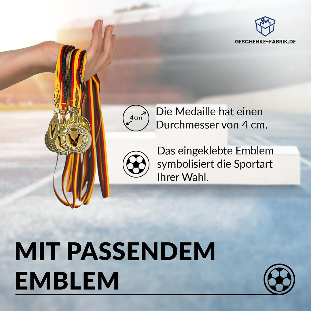 Pokal-Fabrik.de - 20 Stück Bowling Medaillen Kindergeburtstag aus Metall mit Band und Emblem für Kin